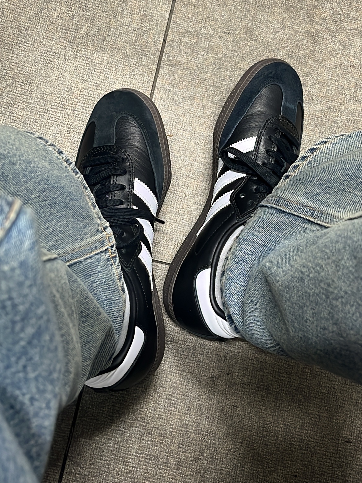 Adidas Samba ADV Black 착용 스타일 - 1