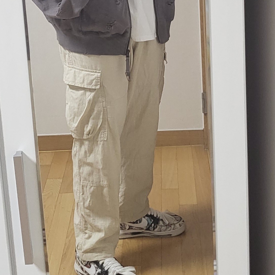 Undermycar Otter Oversized Damage-Washed Hood Zip-Up Dust - 23SS, Nike x Stussy NRG RA T-Shirt Summit White (DM4942-121) 착용 스타일
