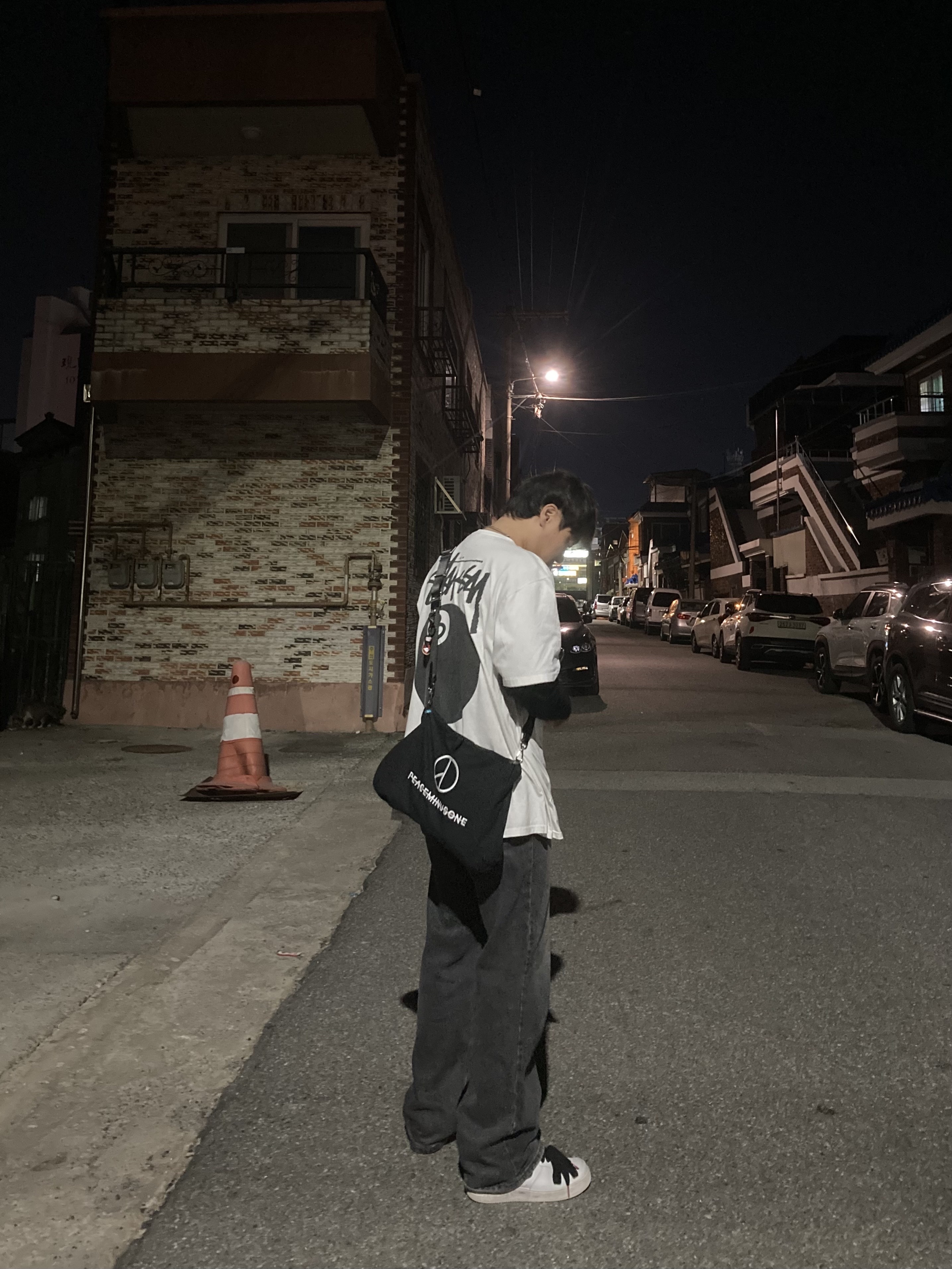 Nike x Peaceminusone Air Force 1 Low Para-Noise 2.0, Nike x Peaceminusone Wide Pants Black (DR0096-010) 착용 스타일