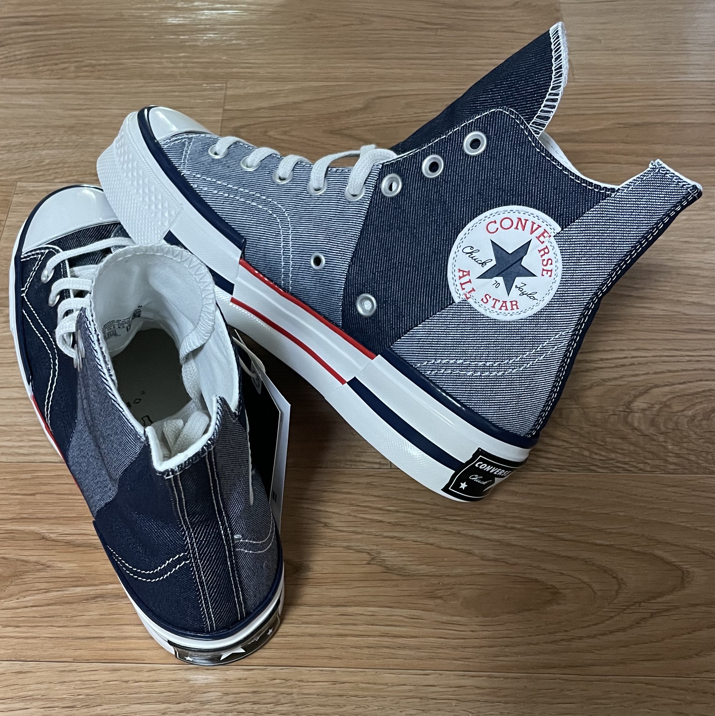 Converse Chuck 70 High Plus Obsidian Vintage White 착용 스타일 - 3