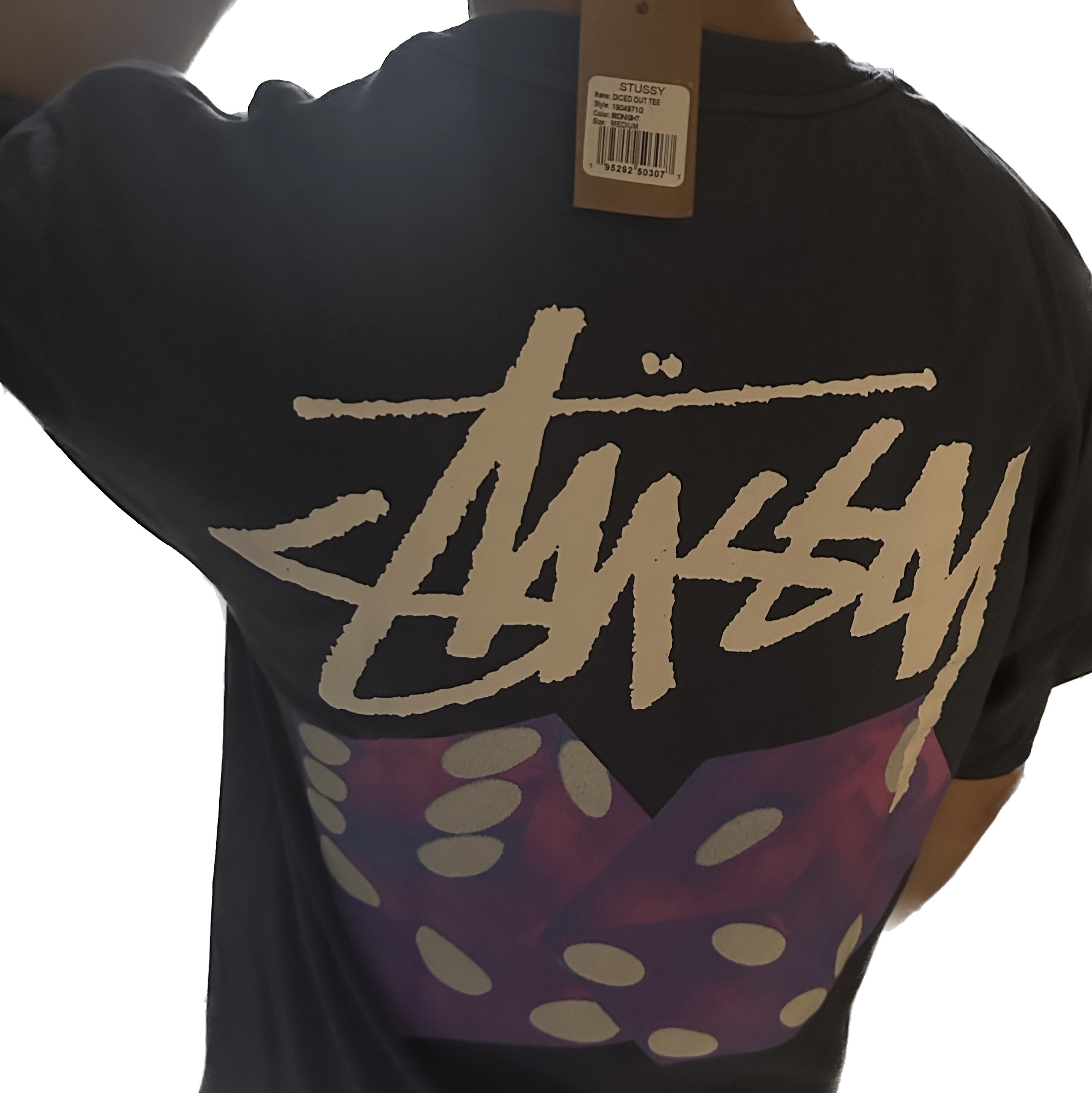 Stussy Diced Out T-Shirt Midnight 착용 스타일