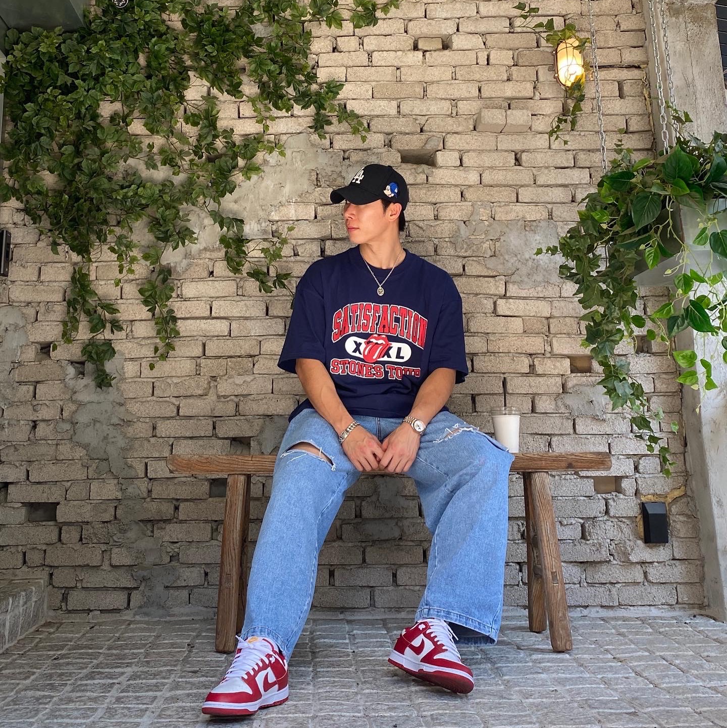 Nike Dunk Low Retro Gym Red 착용 스타일 - 4