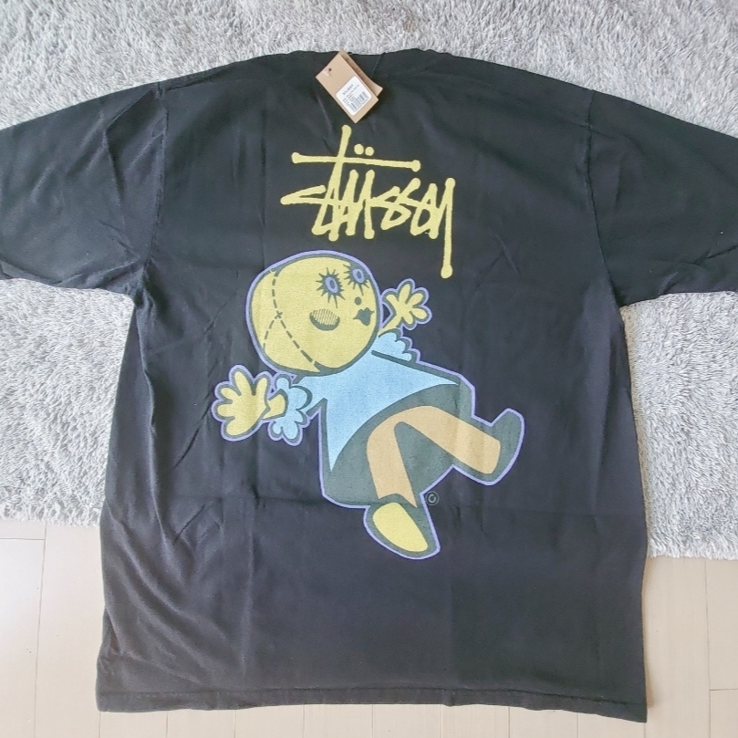 Stussy Dollie Pigment Dyed T-Shirt Black 착용 스타일 - 2