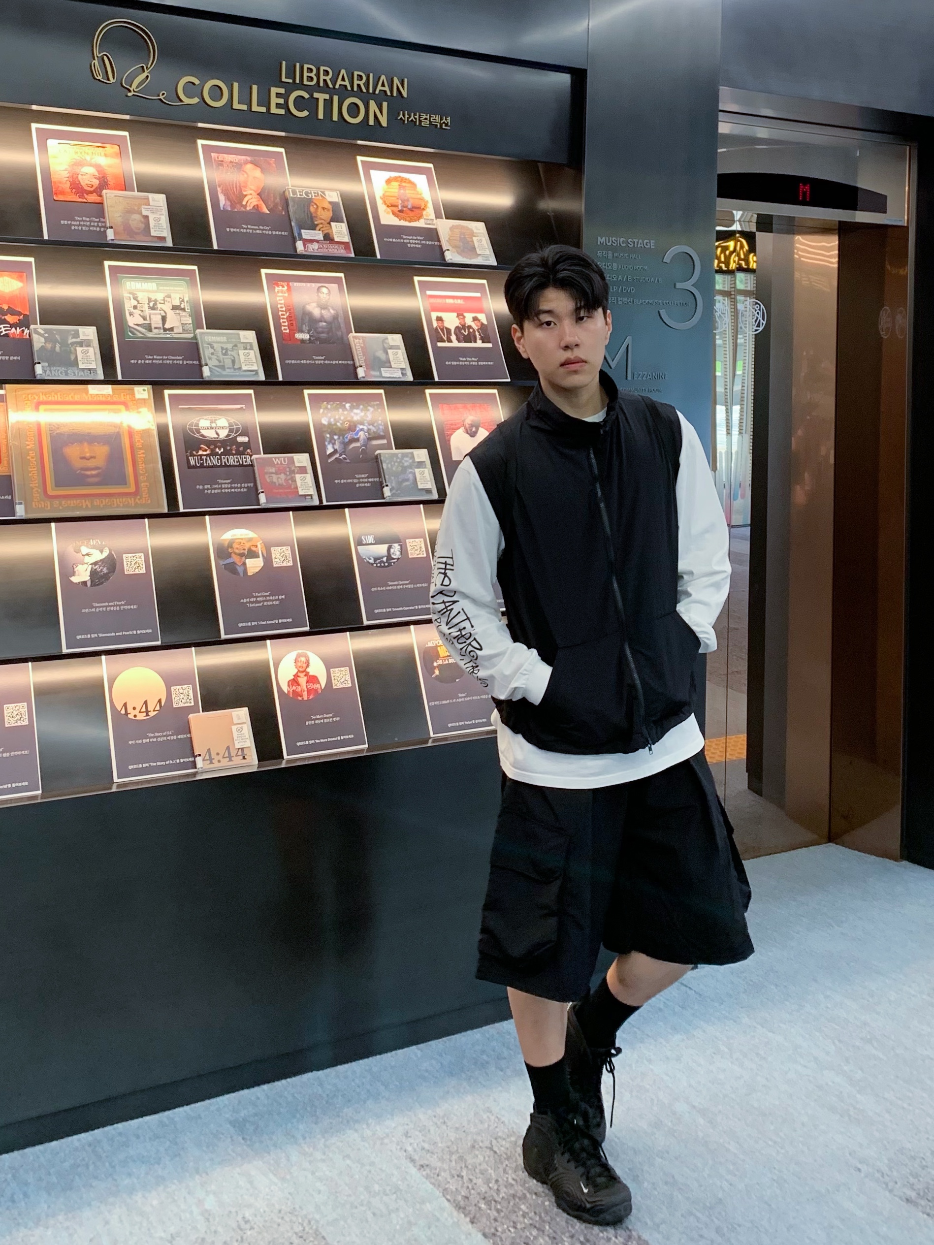Nike x Comme des Garcons Homme Plus Air Foamposite One Black 착용 스타일 - 2