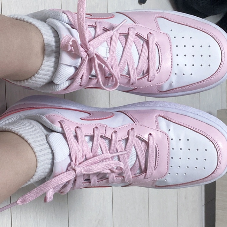 (GS) Nike Court Borough 2 SE White Pink Foam 착용 스타일 - 2