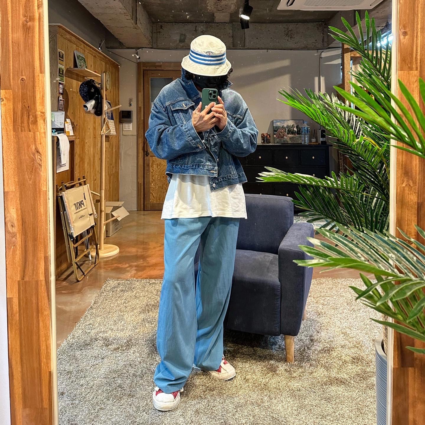 Maison Mihara Yasuhiro Peterson OG Sole OD Canvas Low-top Sneakers Red 착용 스타일 - 1