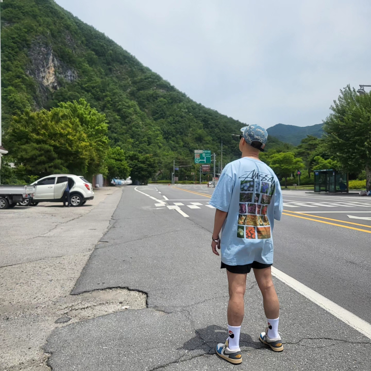 Supreme Frayed Logos Denim Camp Cap Blue - 21SS, Jordan 1 Low SE Tokyo 96 착용 스타일 - 1