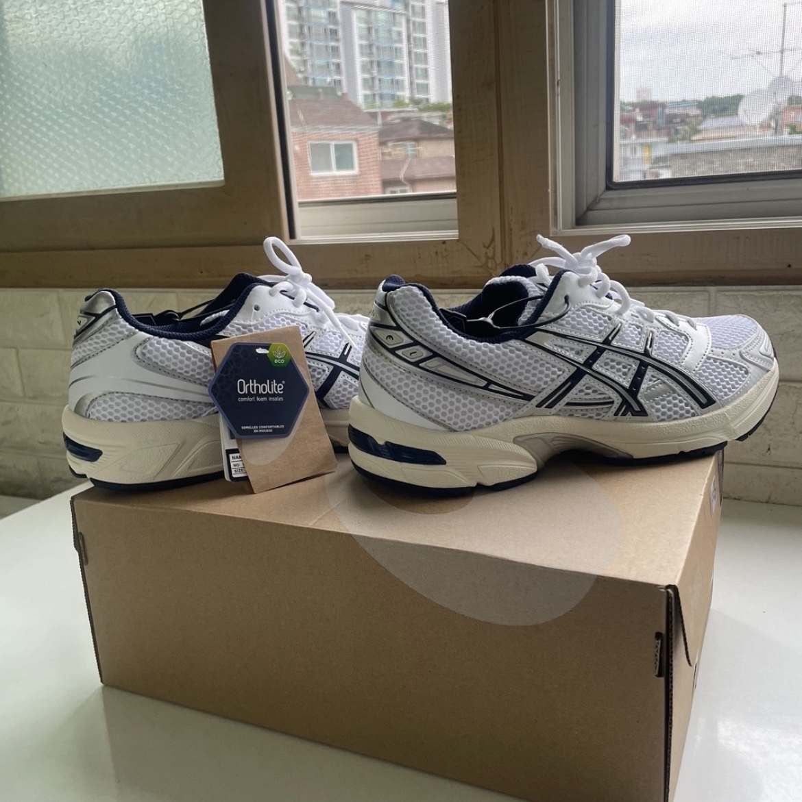 (W) Asics Gel-1130 White Midnight 착용 스타일