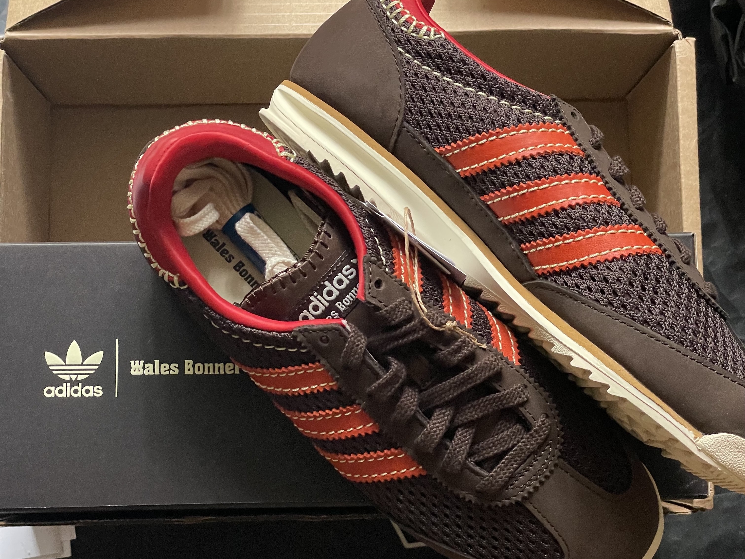 Adidas x Wales Bonner SL 72 Knit Brown 착용 스타일 - 1