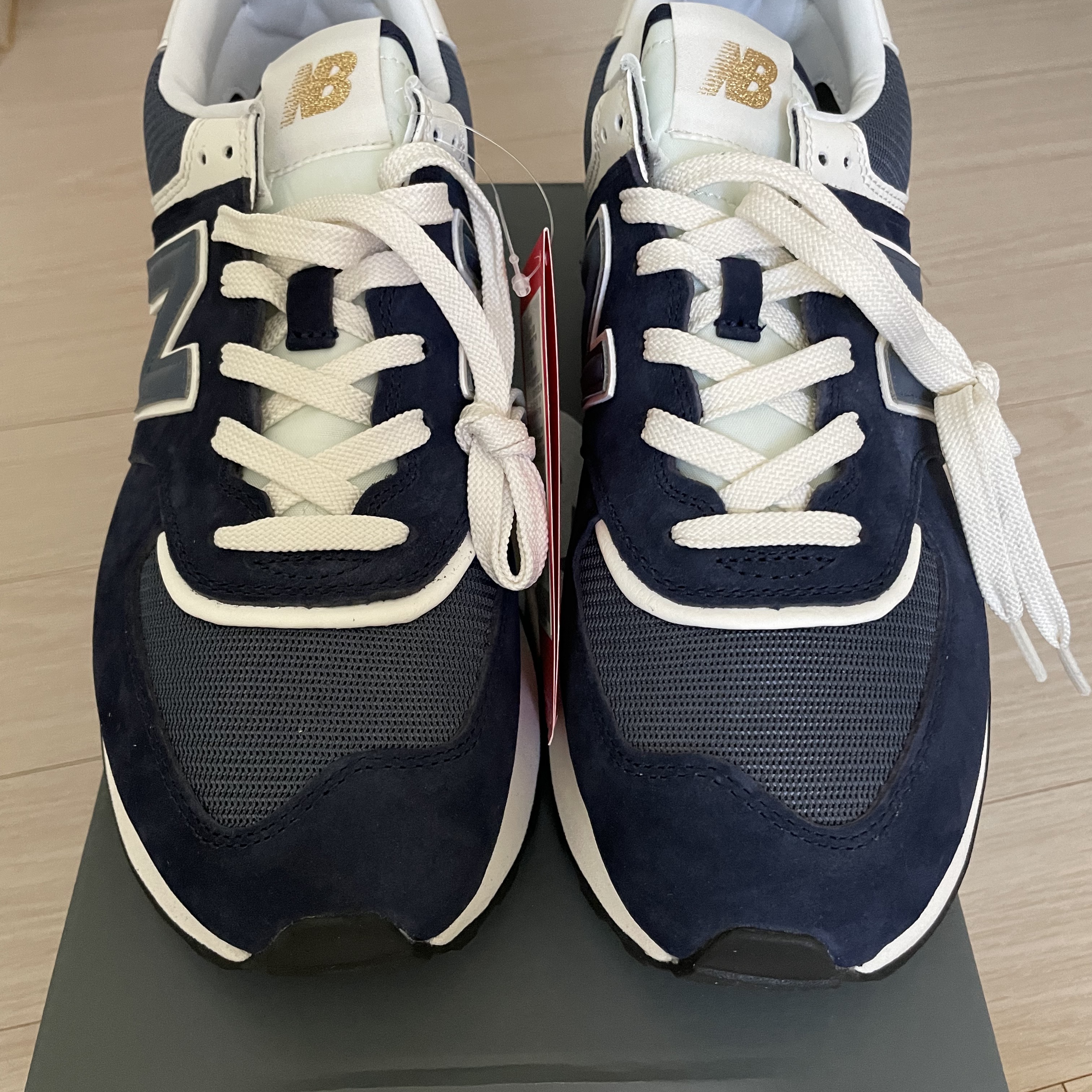 New Balance 574 Legacy Navy 착용 스타일 - 1
