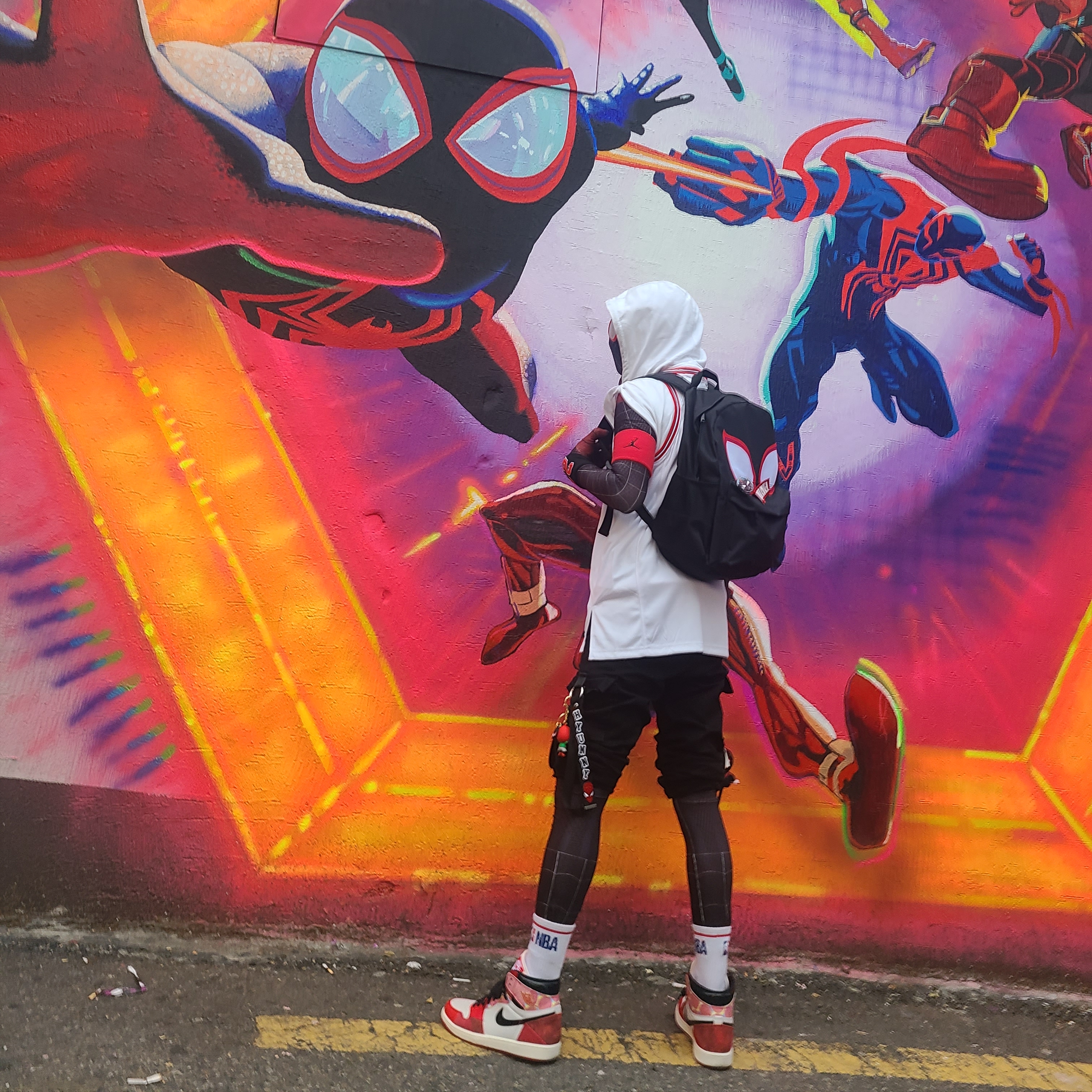 Jordan 1 Retro High Spider-Man Next Chapter 착용 스타일