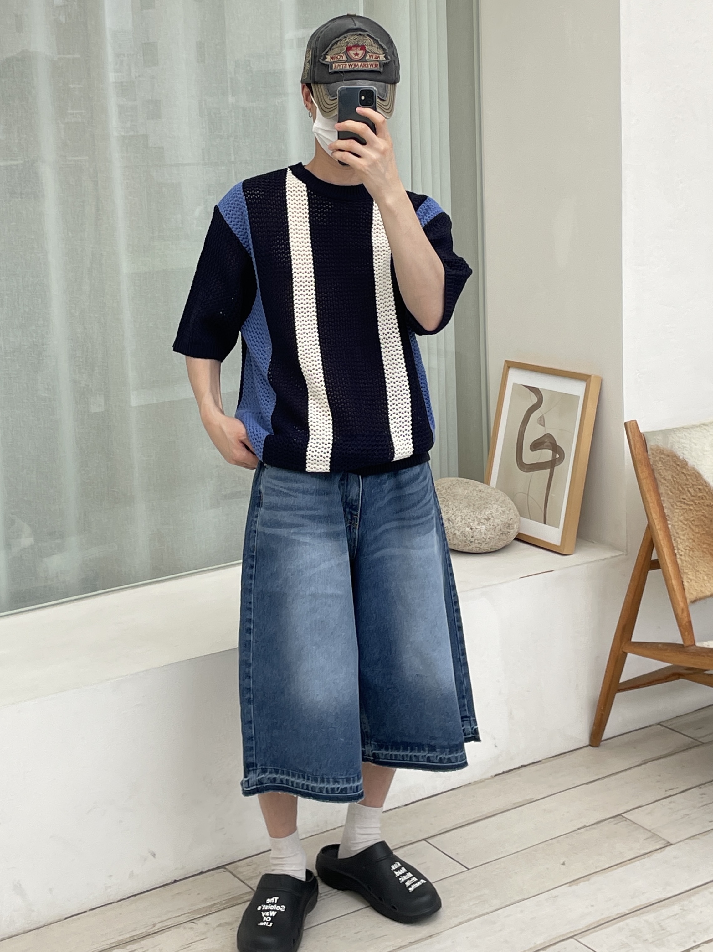 Oofos x Takahiromiyashita The Soloist The Soloist's Way Of Life Clog Black White 착용 스타일
