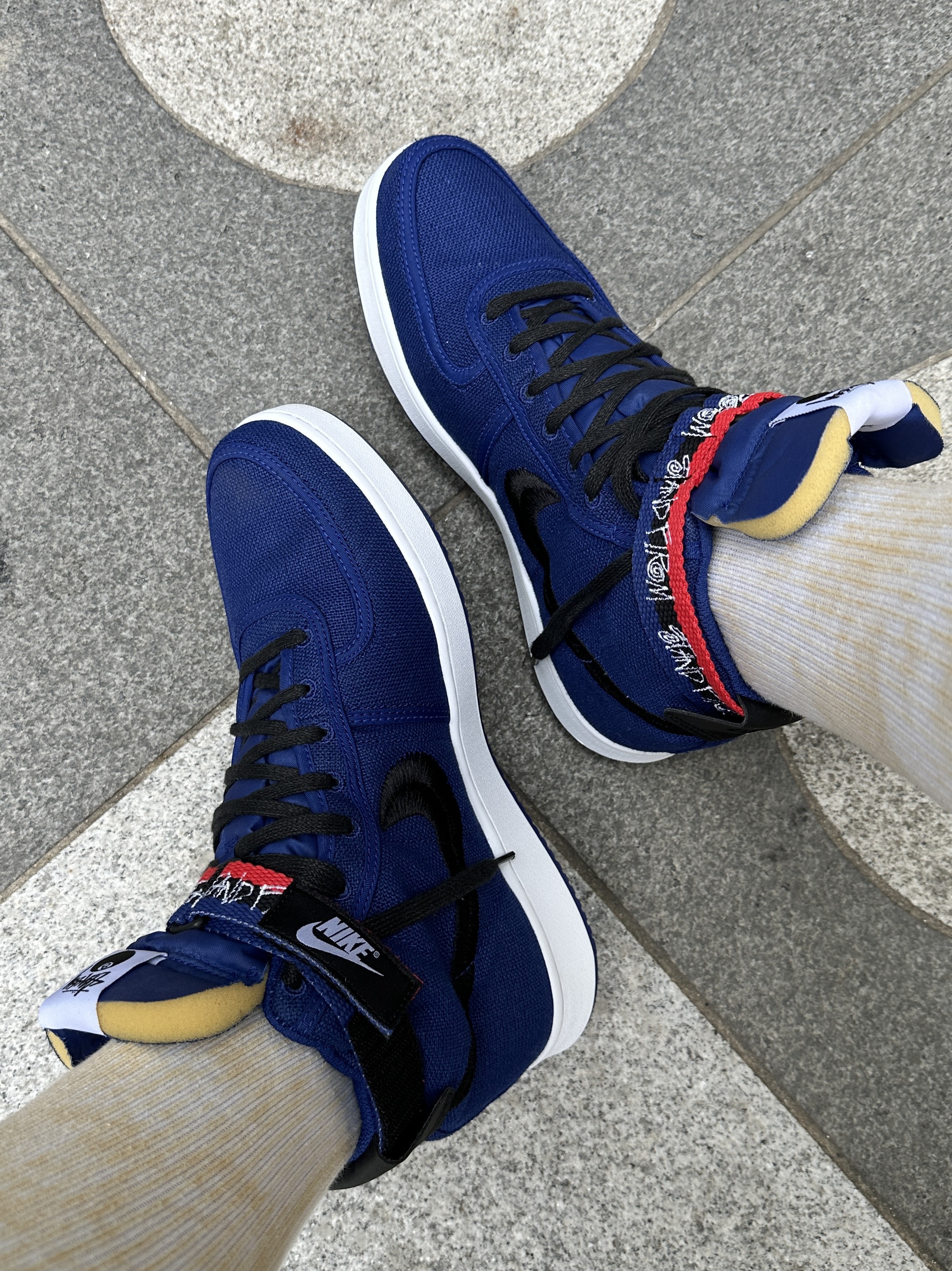 Nike x Stussy Vandal High Deep Royal Blue 착용 스타일
