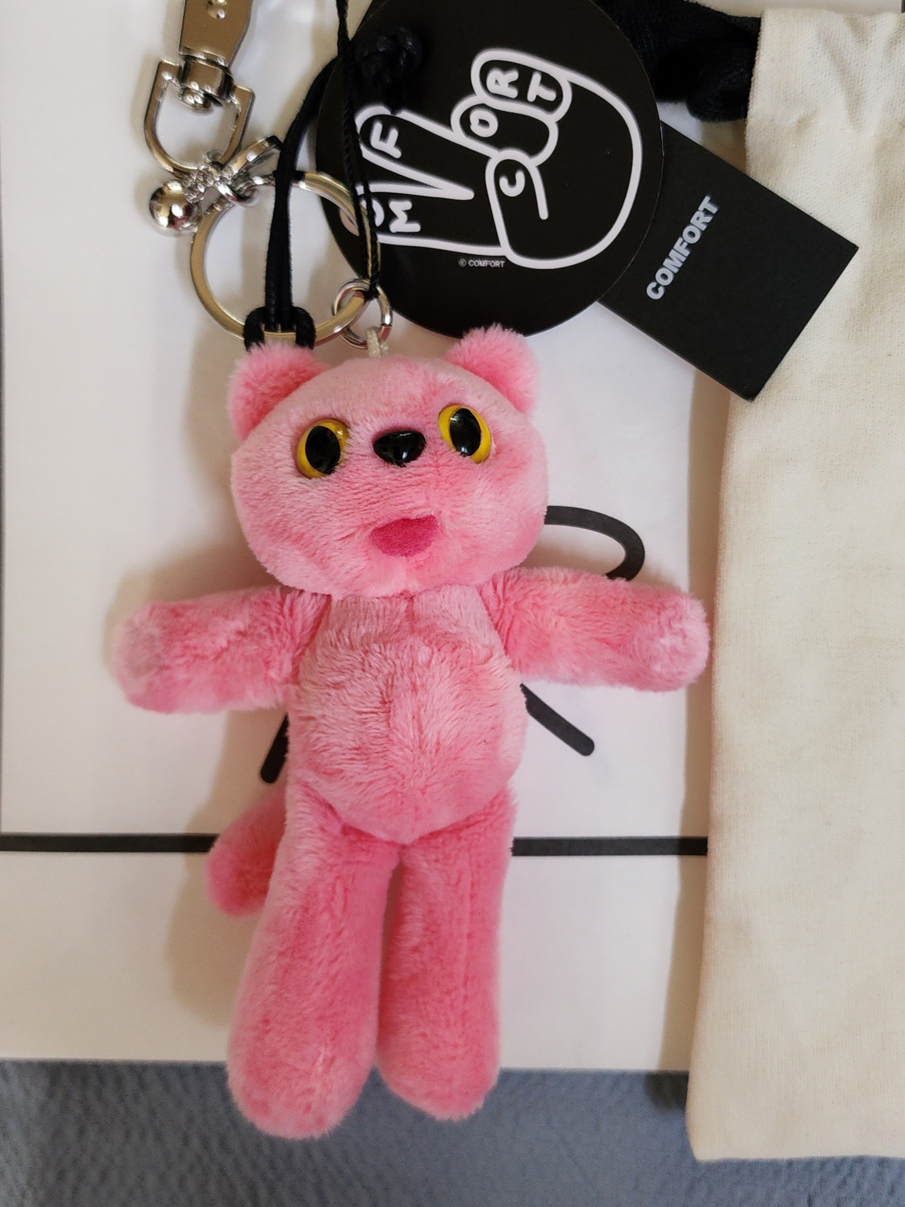 Comfort Piyong Keyring Cotton Candy, COS Quilted Mini Bag Pink 착용 스타일 - 2