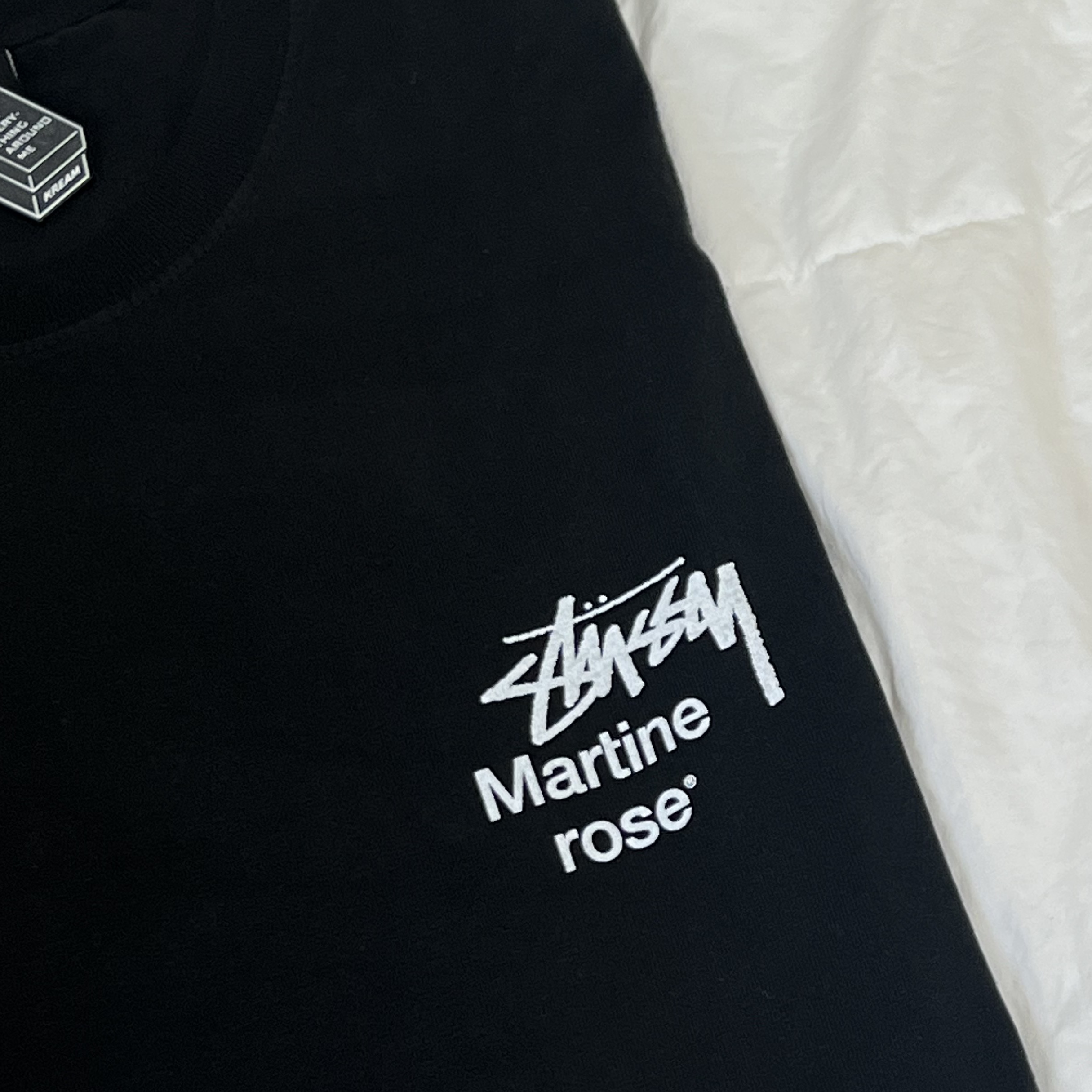 Stussy x Martine Rose Collage Pigment Dyed T-Shirt Black 착용 스타일 - 1