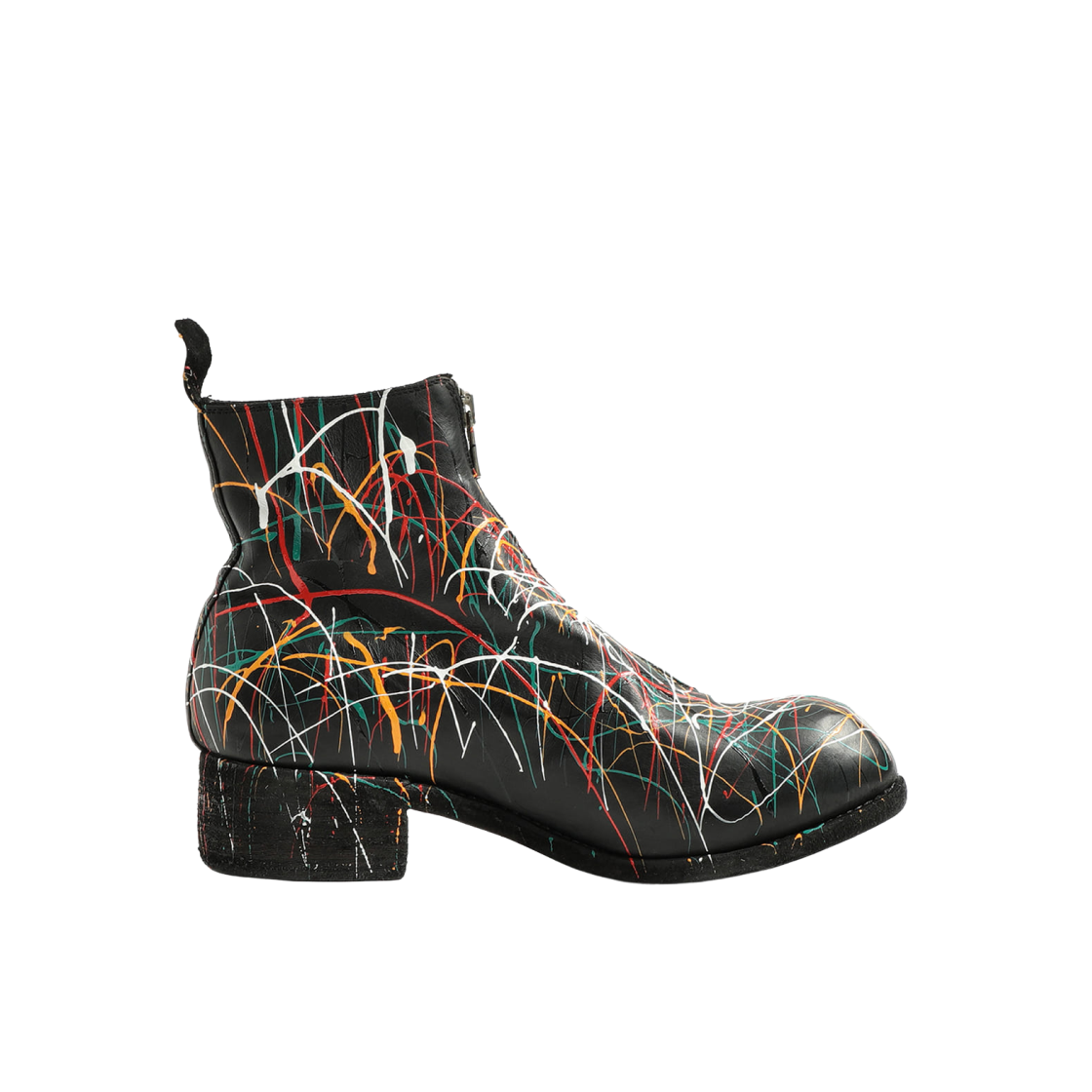 구이디 x 인터네셔널 갤러리 빔즈 비스포크 PL1 드리핑 프론트 집 부츠 Black(Guidi x International Gallery Beams Bespoke PL1 Dripping Front Zip Boots Black)