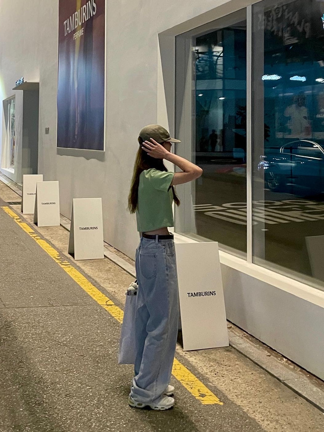 Supreme Washed Chino Twill Camp Cap Olive - 23SS, Nike Air Max Plus TN Triple White 착용 스타일 - 2