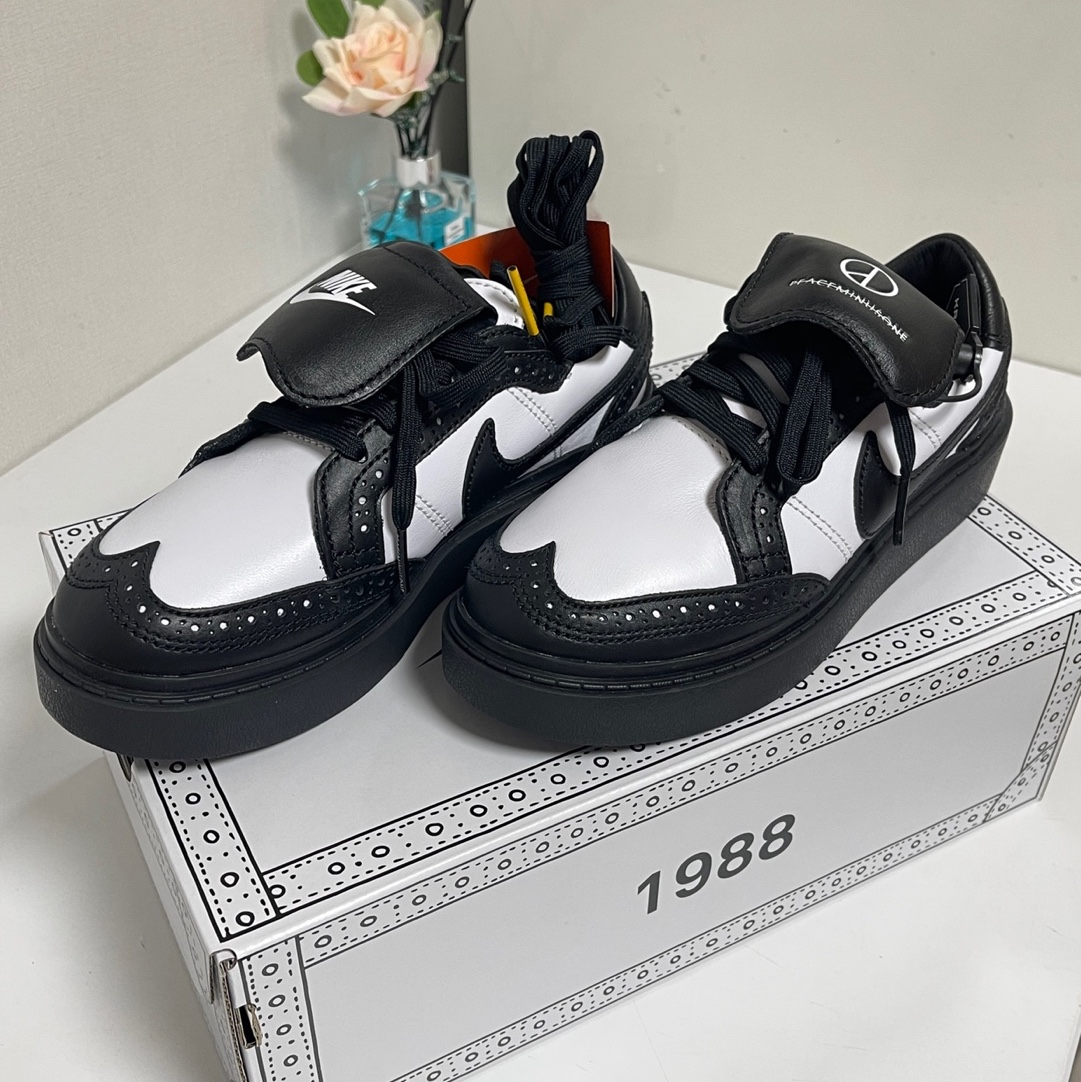 Nike x Peaceminusone Kwondo1 Black and White 착용 스타일