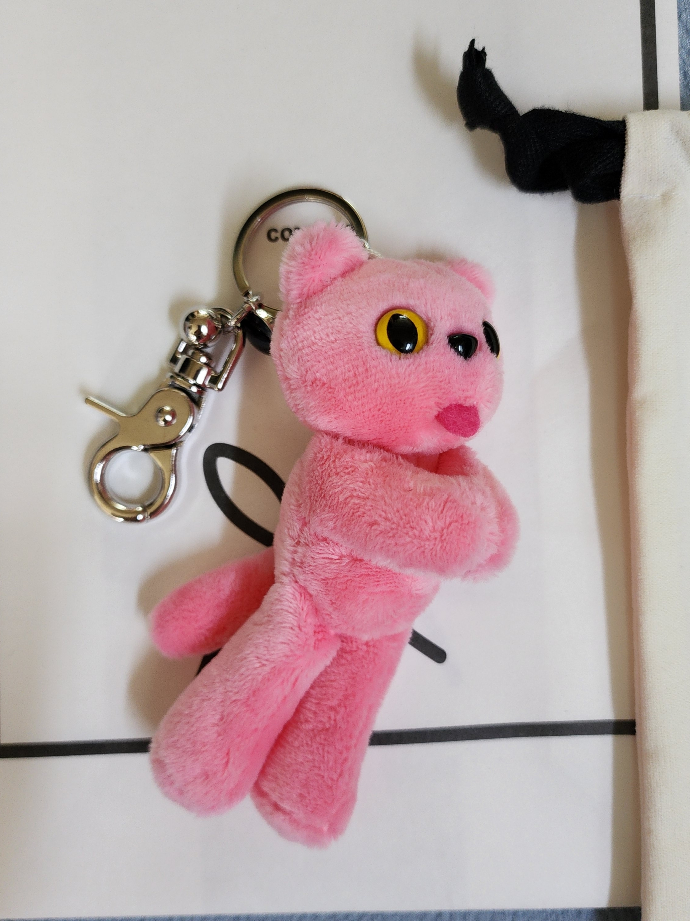Comfort Piyong Keyring Cotton Candy, COS Quilted Mini Bag Pink 착용 스타일 - 1