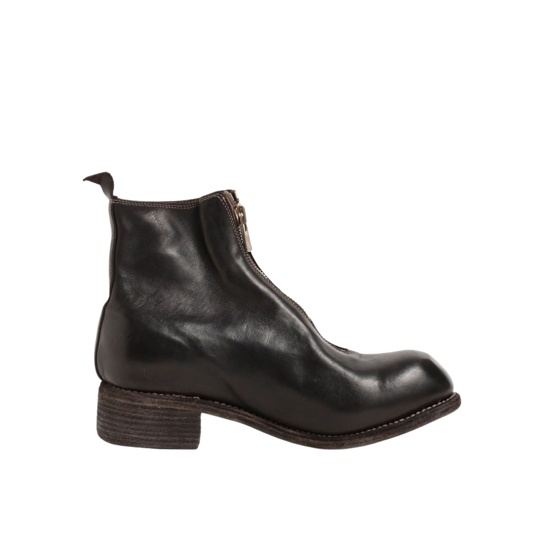 구이디 x 인터네셔널 갤러리 빔즈 PL1 프론트 집 부츠 다크 브라운(Guidi x International Gallery Beams PL1 Front Zip Boots Dark Brown)