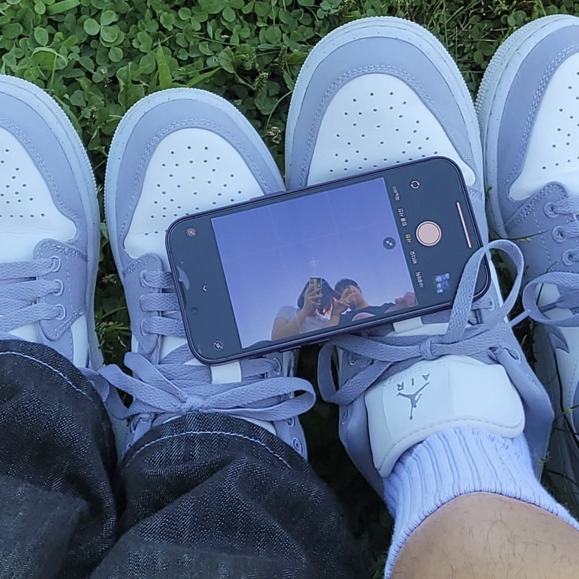 (W) Jordan 1 Low SE Light Steel Grey 착용 스타일