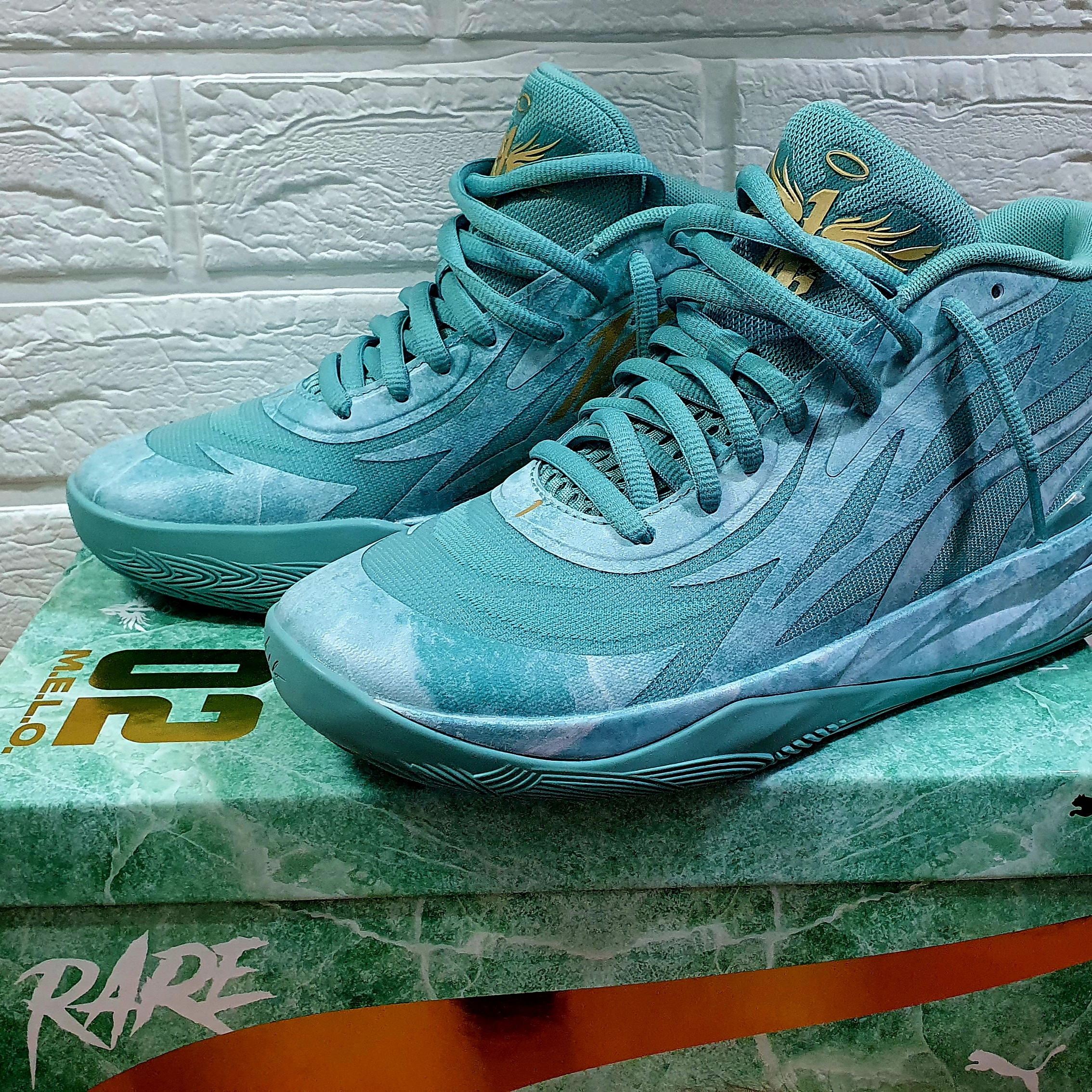 Puma MB.02 Lamelo Ball Lake Green 착용 스타일