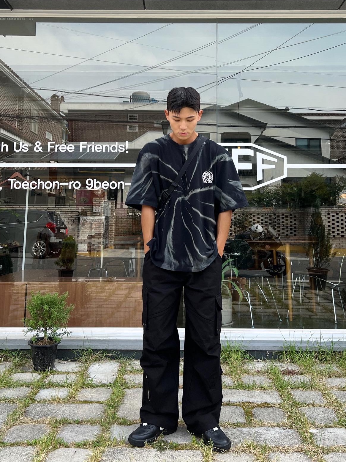 Nike x Ambush Air Force 1 Low SP Black, Arc'teryx Mantis 2 Waistpack Black 착용 스타일 - 2