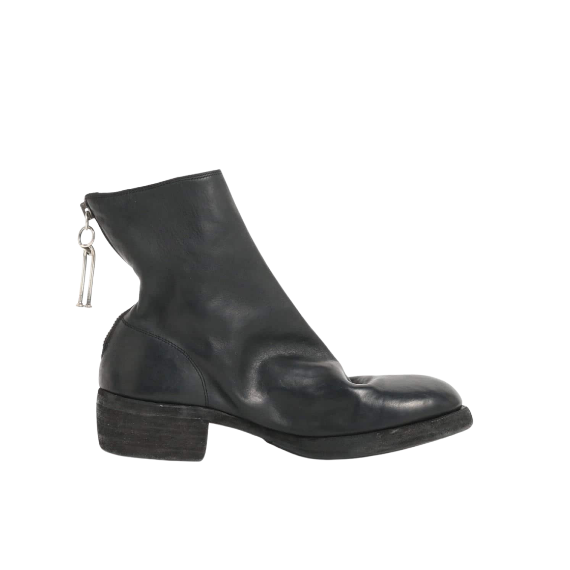 구이디 x 인터네셔널 갤러리 빔즈 홀스 비스포크 참 백 집 부츠 블랙(Guidi x International Gallery Beams Horse Bespoke Charm Back Zip Boots Black)