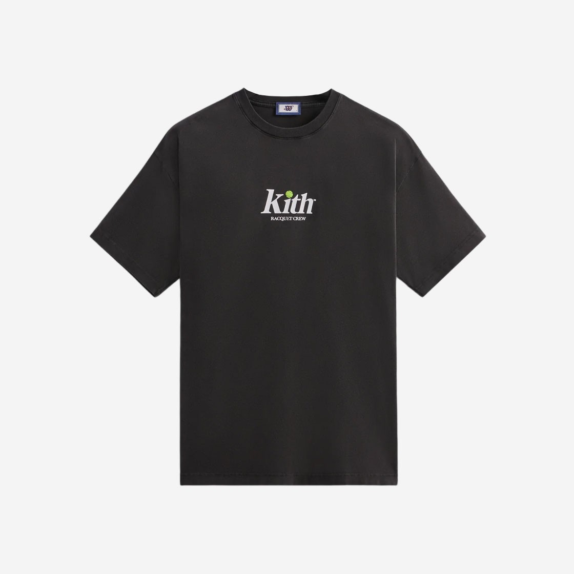 Kith x Wilson Racquet Crew Logo Vintage T-Shirt Black 상세 이미지 1