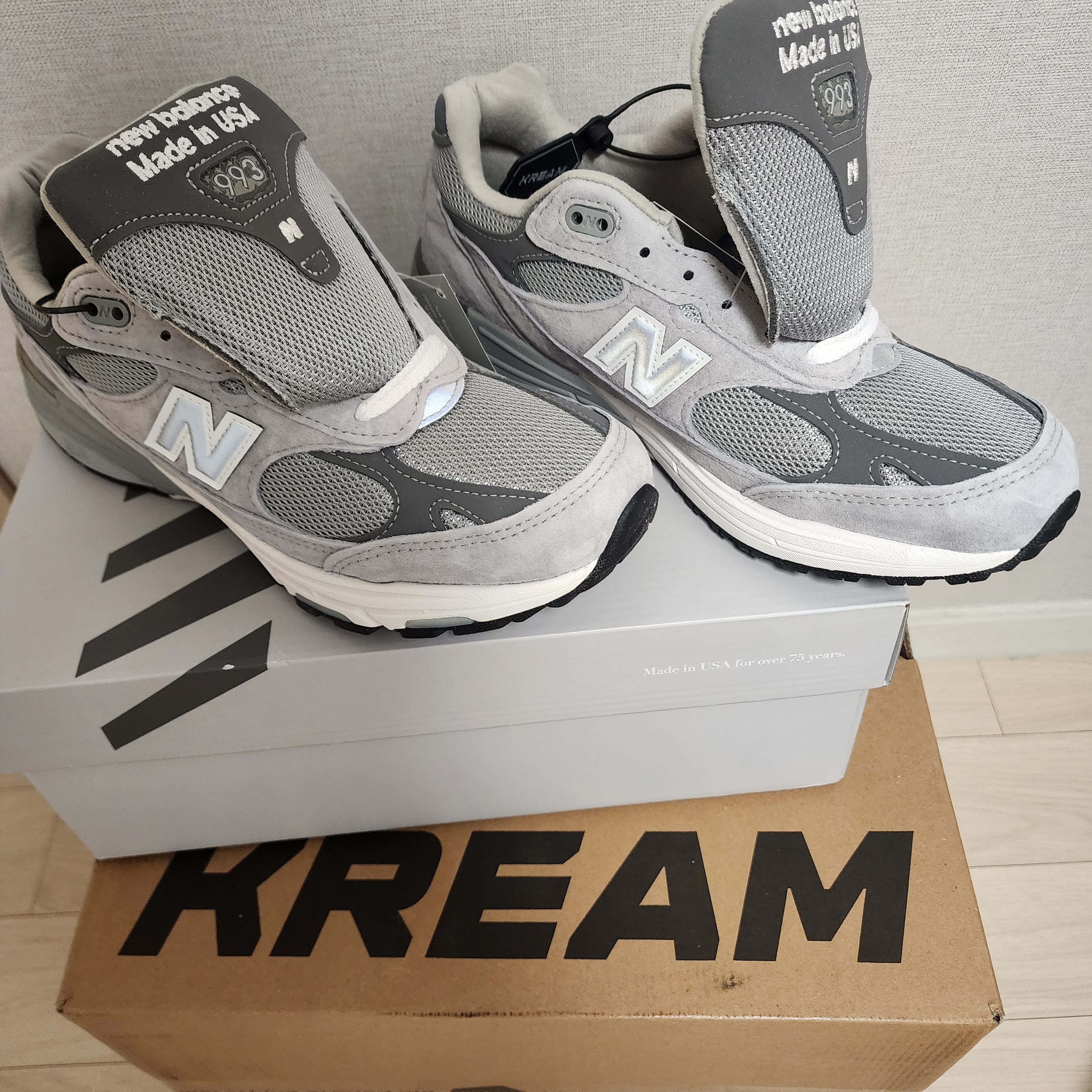 New Balance 993 Made in USA Grey - D Standard 착용 스타일