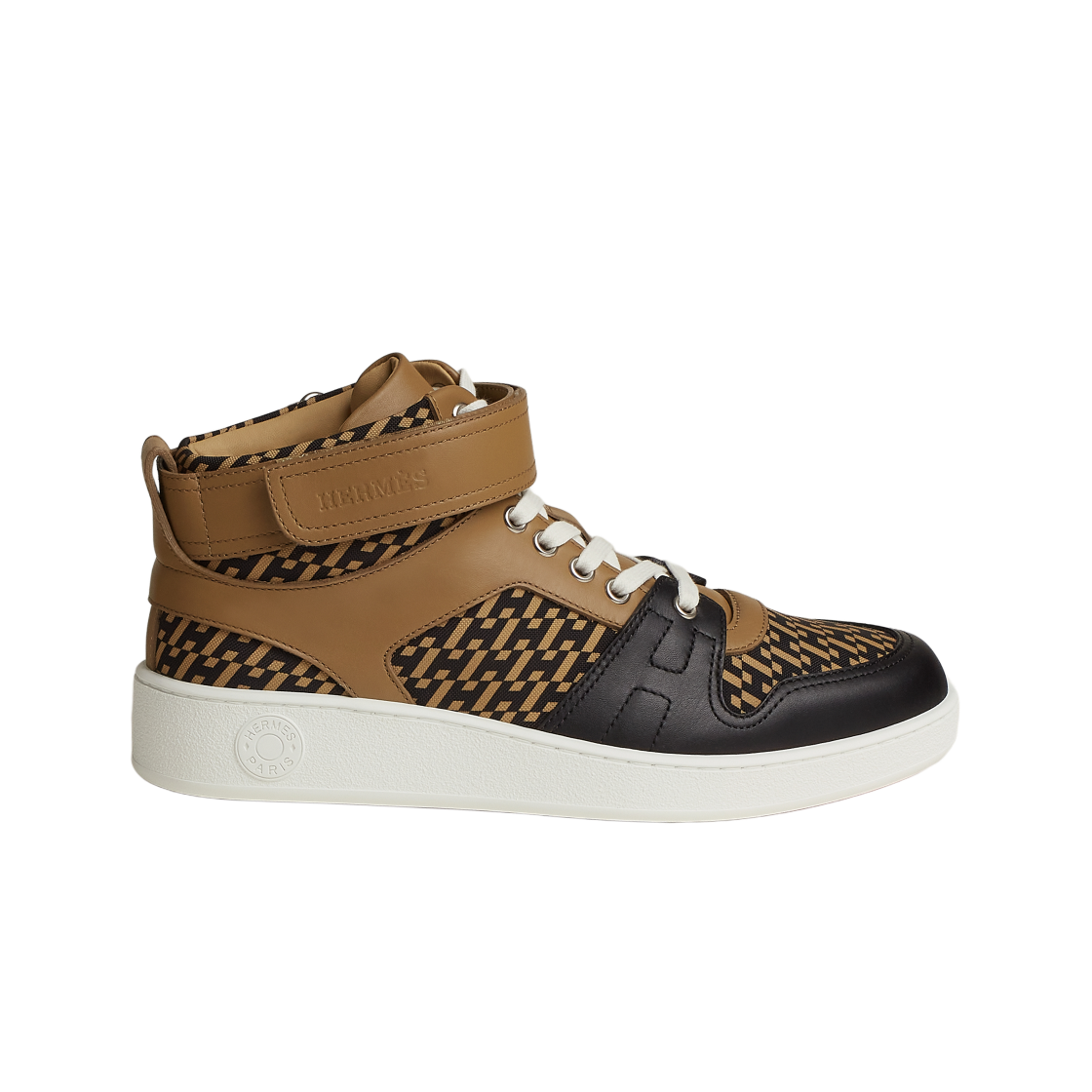 에르메스 프리스타일 스니커즈 카프스킨 캔버스 & 베쥬 고비 누아(Hermes Freestyle Sneakers Calfskin Canvas & Beige Gobi Noir) - 1