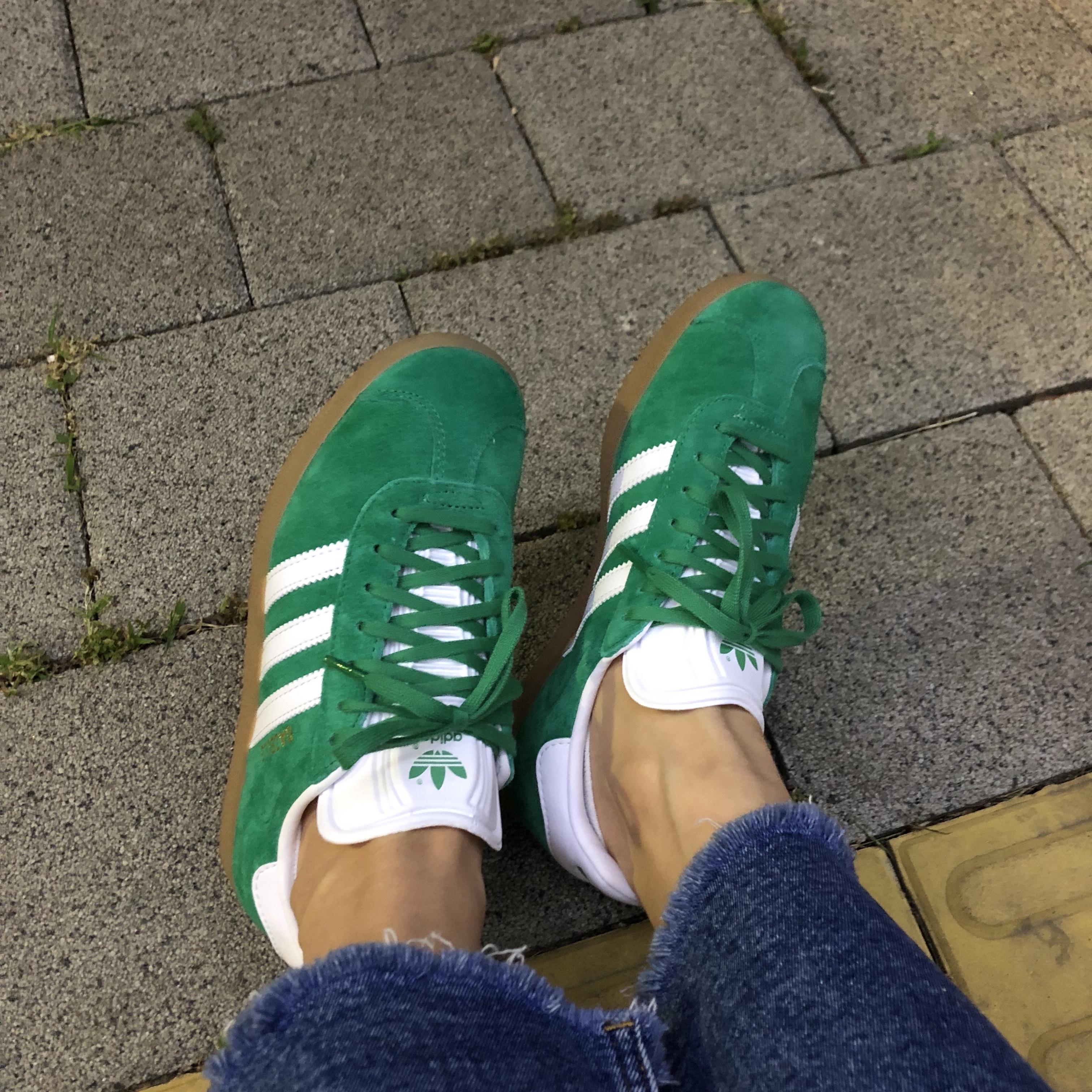 Adidas Gazelle Court Green Cloud White 착용 스타일 - 3