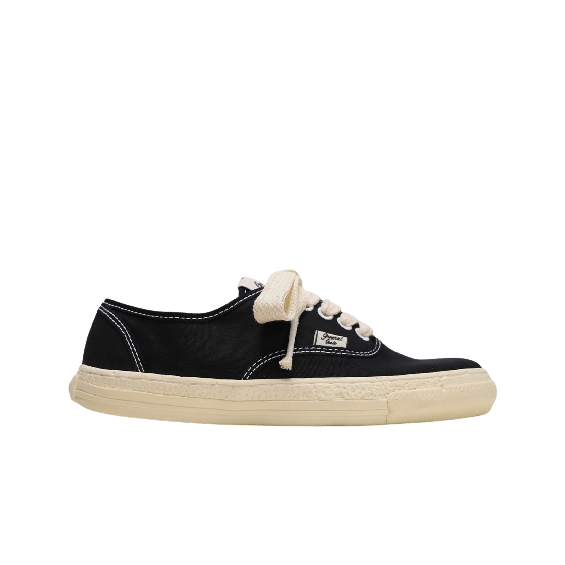 메종 미하라 야스히로 제너럴 스케일 패스트 솔 5 홀 로우탑 스니커즈 블랙(Maison Mihara Yasuhiro General Scale Past Sole 5-Hole Low-top Sneakers Black) - 1