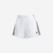 (W) Adidas 3-Stripes Woven Shorts White - KR Sizing