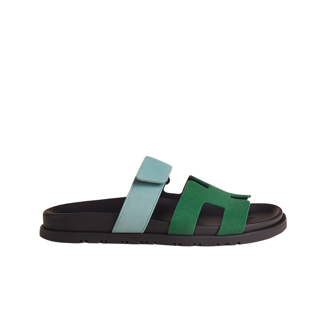 (W) 에르메스 시프레 샌들 스웨이드 고트스킨 & 베르 캑터스 베르 도으((W) Hermes Chypre Sandal Suede Goatskin & Vert Cactus Vert Deau) - 1