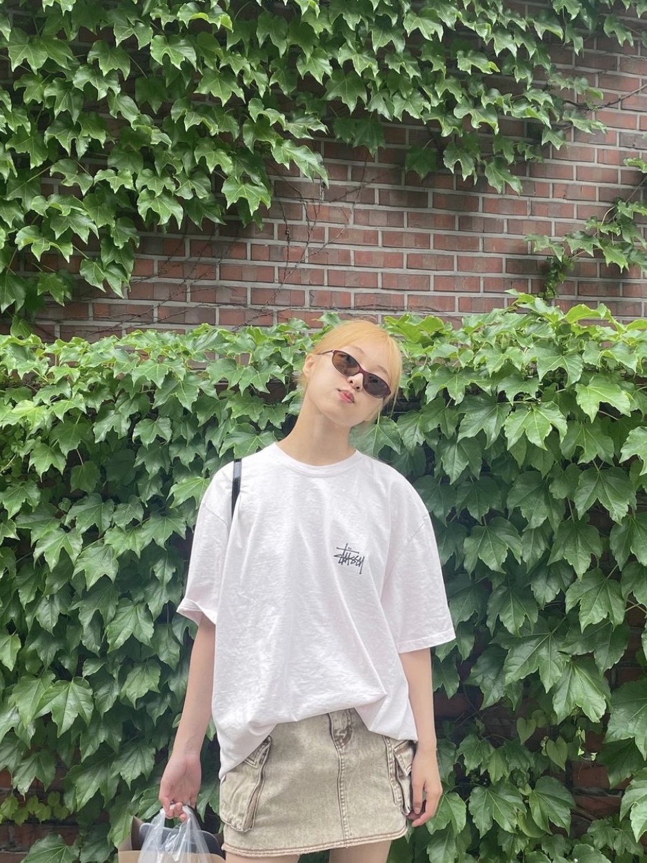 Stussy Basic Stussy T-Shirt White 2023 착용 스타일