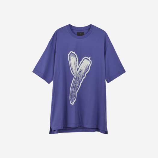 Y-3 로고 GFX 티셔츠 퍼플