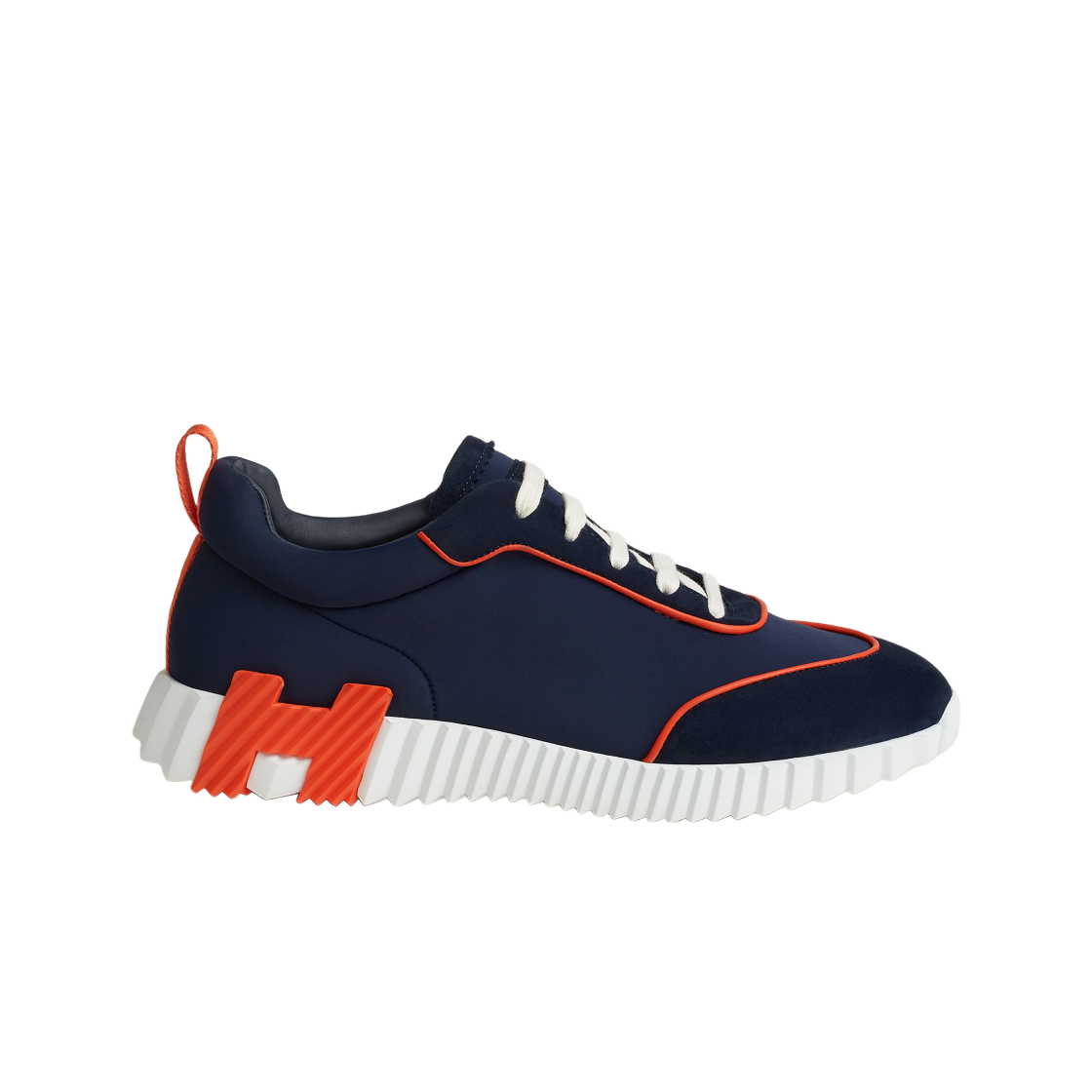에르메스 바운싱 스니커즈 테크니컬 저지 스웨이드 고트스킨 & 마린 오랑쥬(Hermes Bouncing Sneakers Technical Jersey Suede Goatskin & Marine Orange) - 1