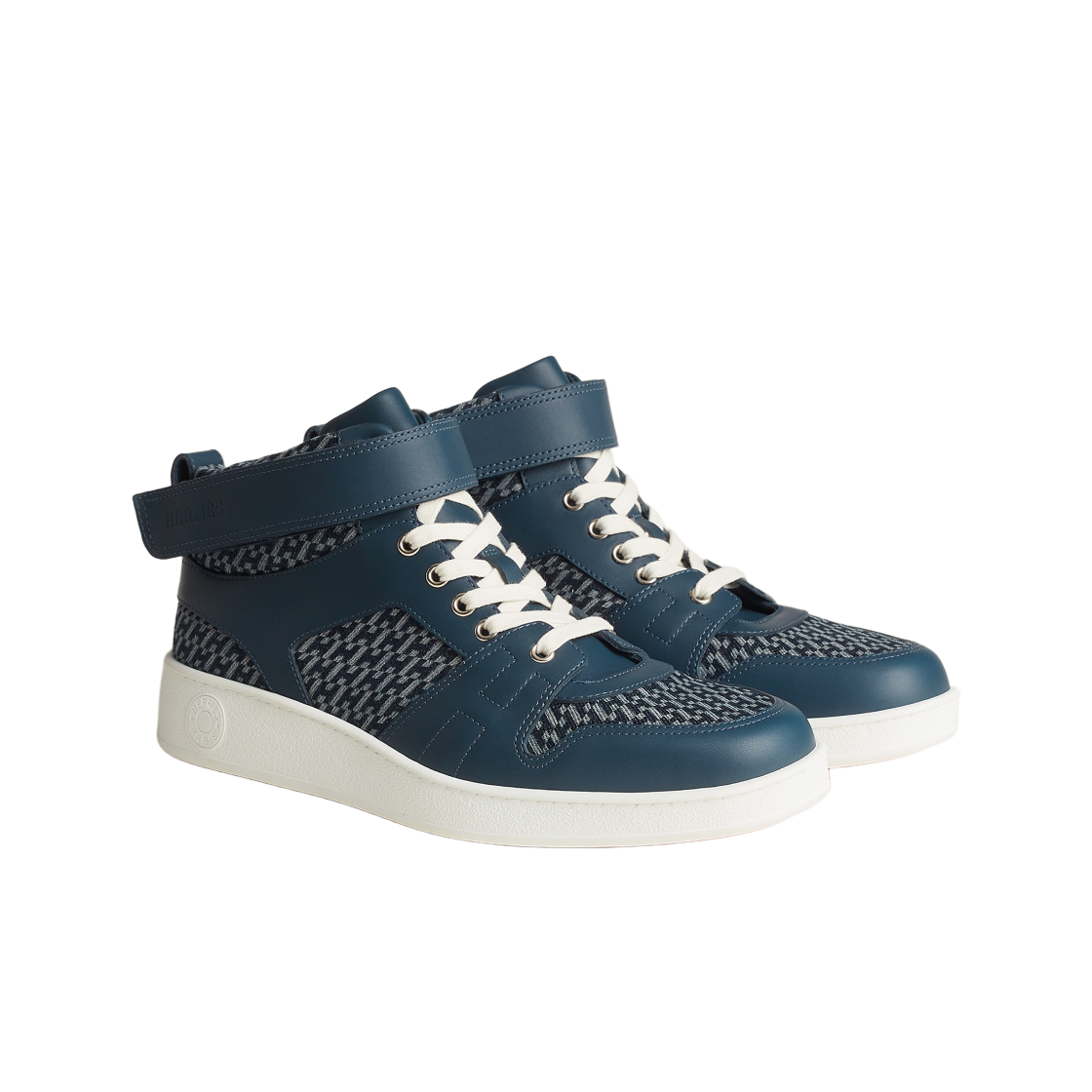 에르메스 프리스타일 스니커즈 데님 카프스킨 & 블루 클레어 블루 셀레스트(Hermes Freestyle Sneakers Denim Calfskin & Bleu Clair Bleu Celeste) - 2