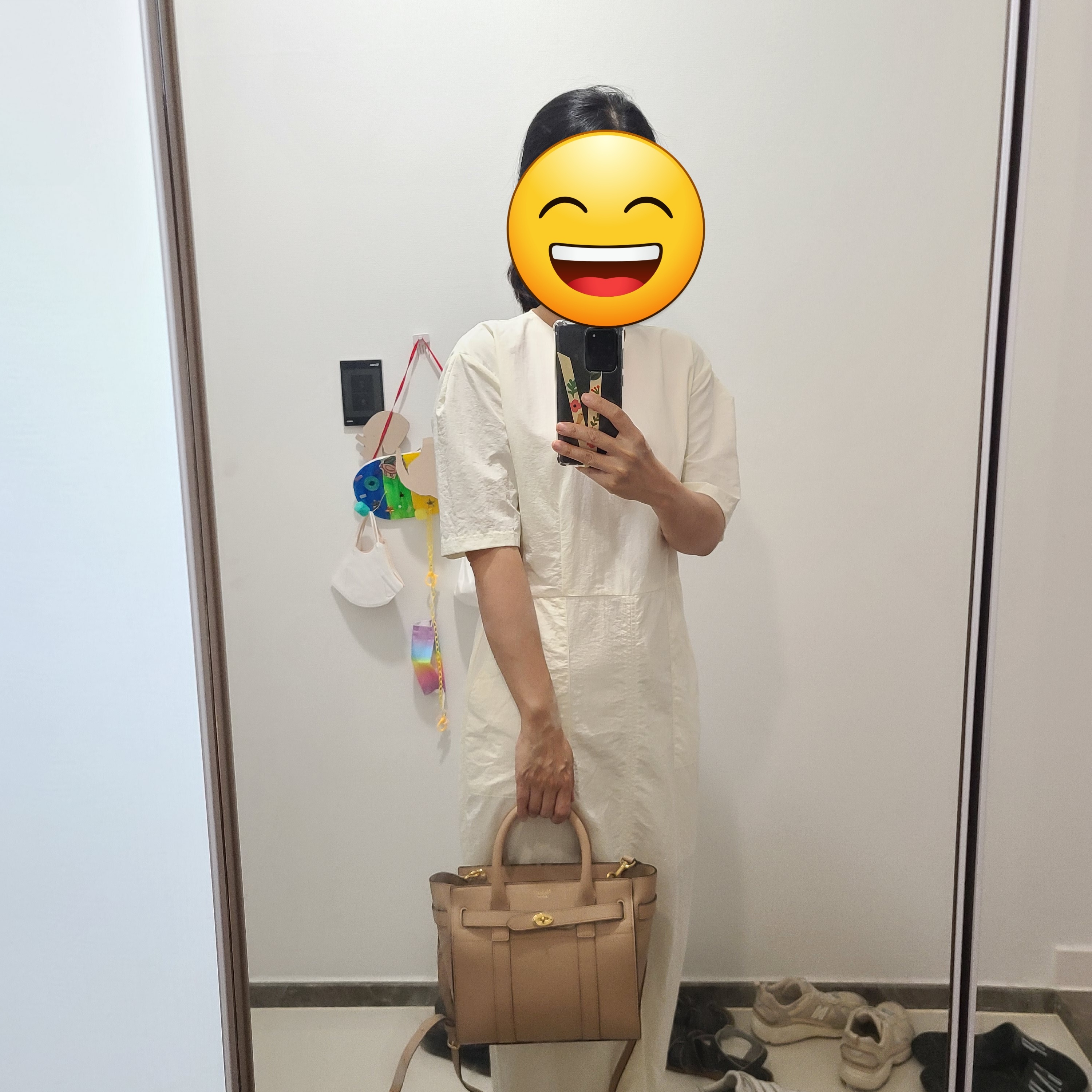 Mulberry Silky Calf Mini Zipped Bayswater Maple 착용 스타일