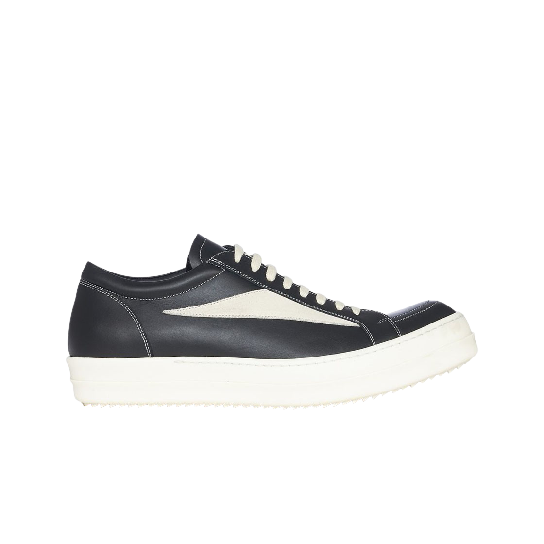 RU02C7897LCGLVS-911 Rick Owens Luxor Vintage Sneakers Black Milk
