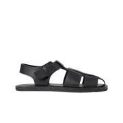 (W) The Row Fisherman Sandal in Smooth Nappa Leather Black