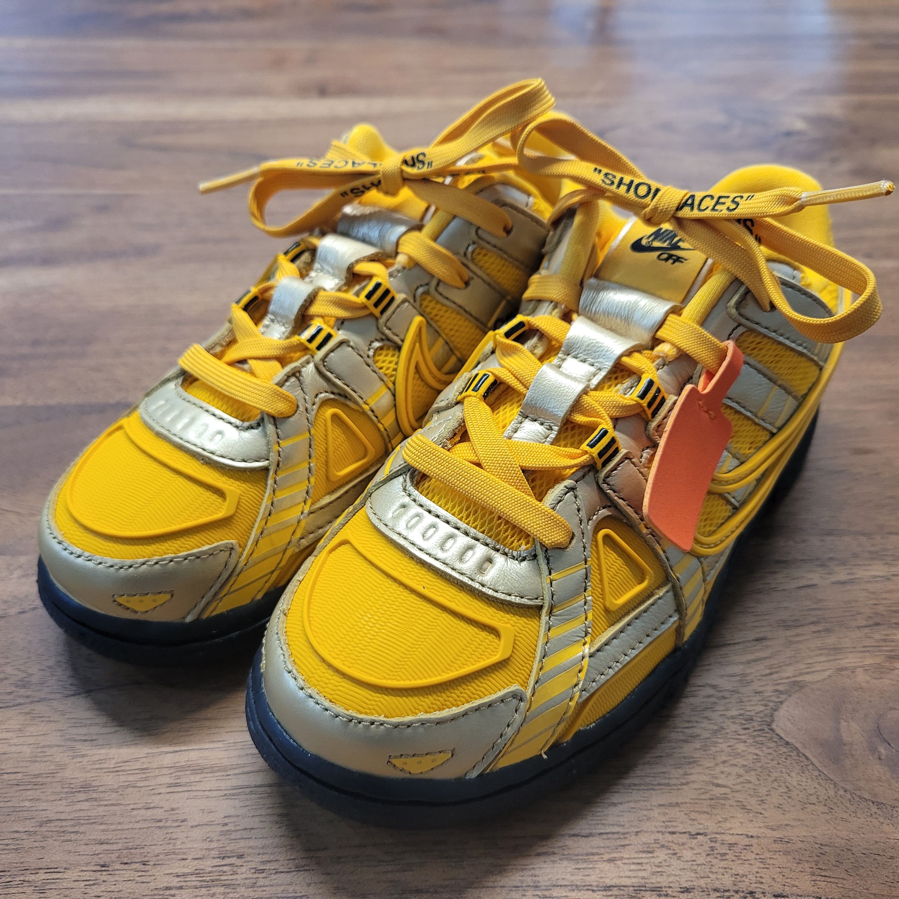 (PS) Nike x Off-White Air Rubber Dunk University Gold 착용 스타일 - 2