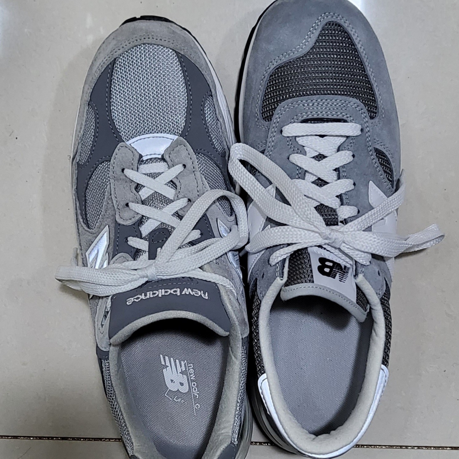 New Balance 992 Made in USA Grey - D Standard 착용 스타일
