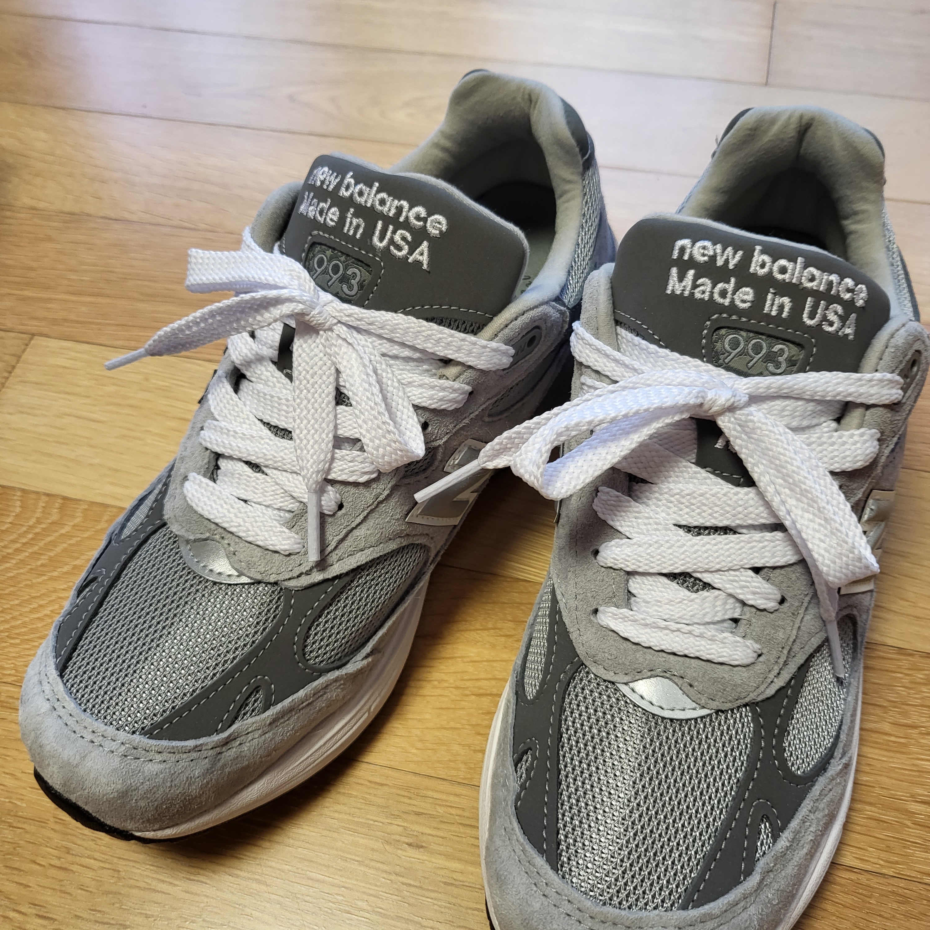 New Balance 993 Made in USA Grey - D Standard 착용 스타일 - 2