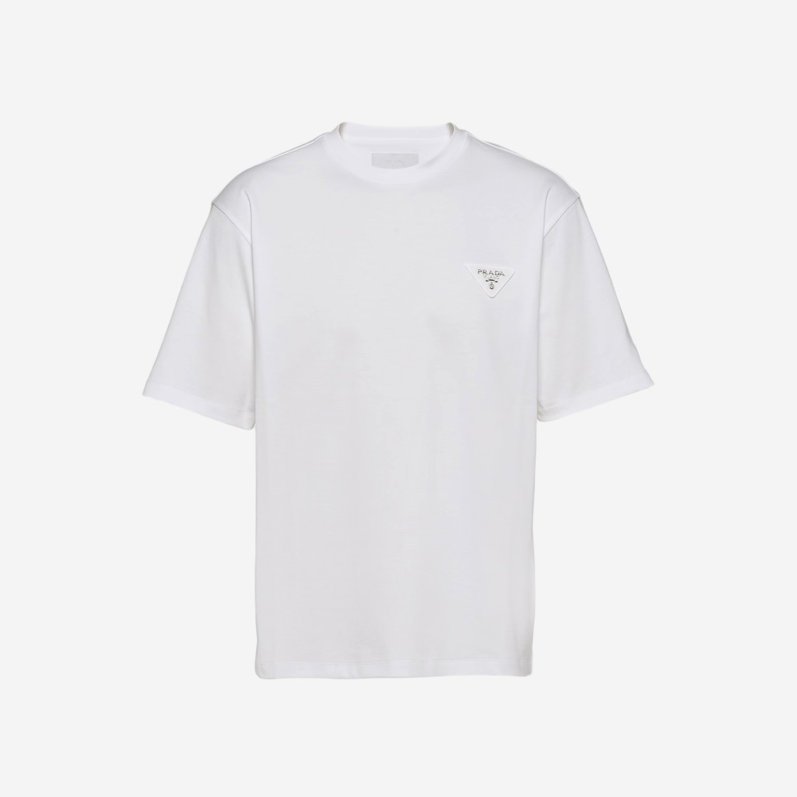 Prada Cotton T-Shirt White 상세 이미지 1