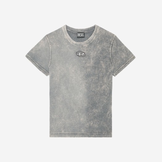 (W) 디젤 T-슬리-G3 로고 선 블리치드 티셔츠