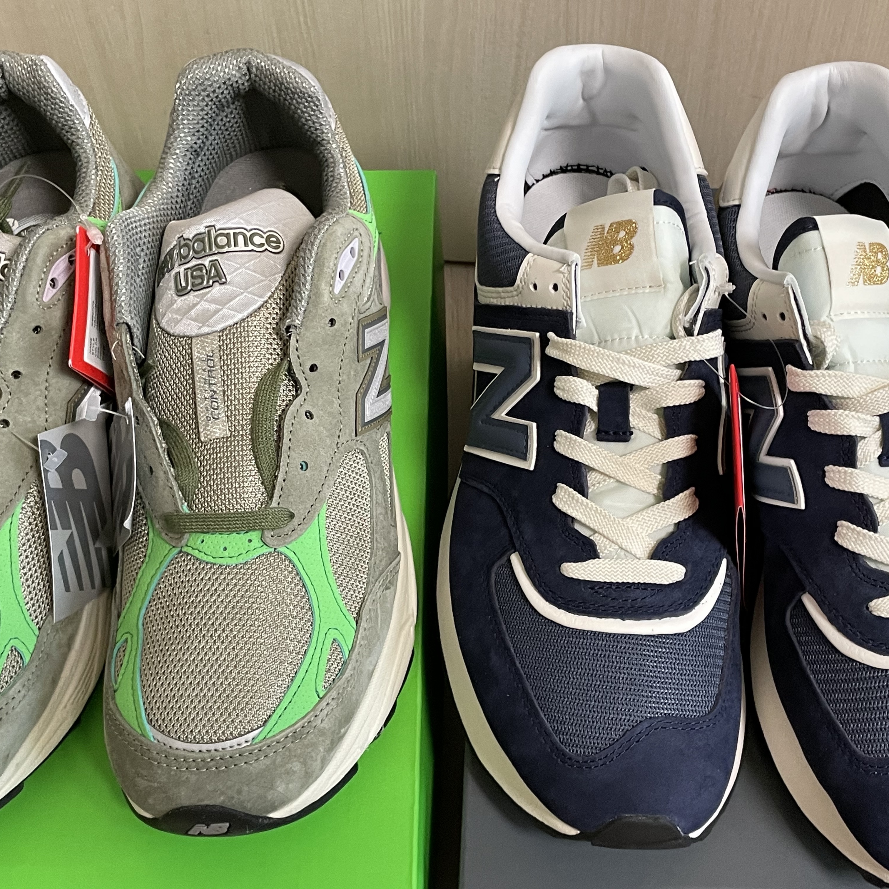 New Balance x Patta 990v3 Made in USA Olive, New Balance 574 Legacy Navy 착용 스타일 - 3