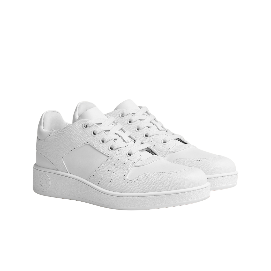 (W) 에르메스 프리 스니커즈 카프스킨 앱송 & 블랑((W) Hermes Free Sneakers Calfskin Epsom & Blanc) - 2