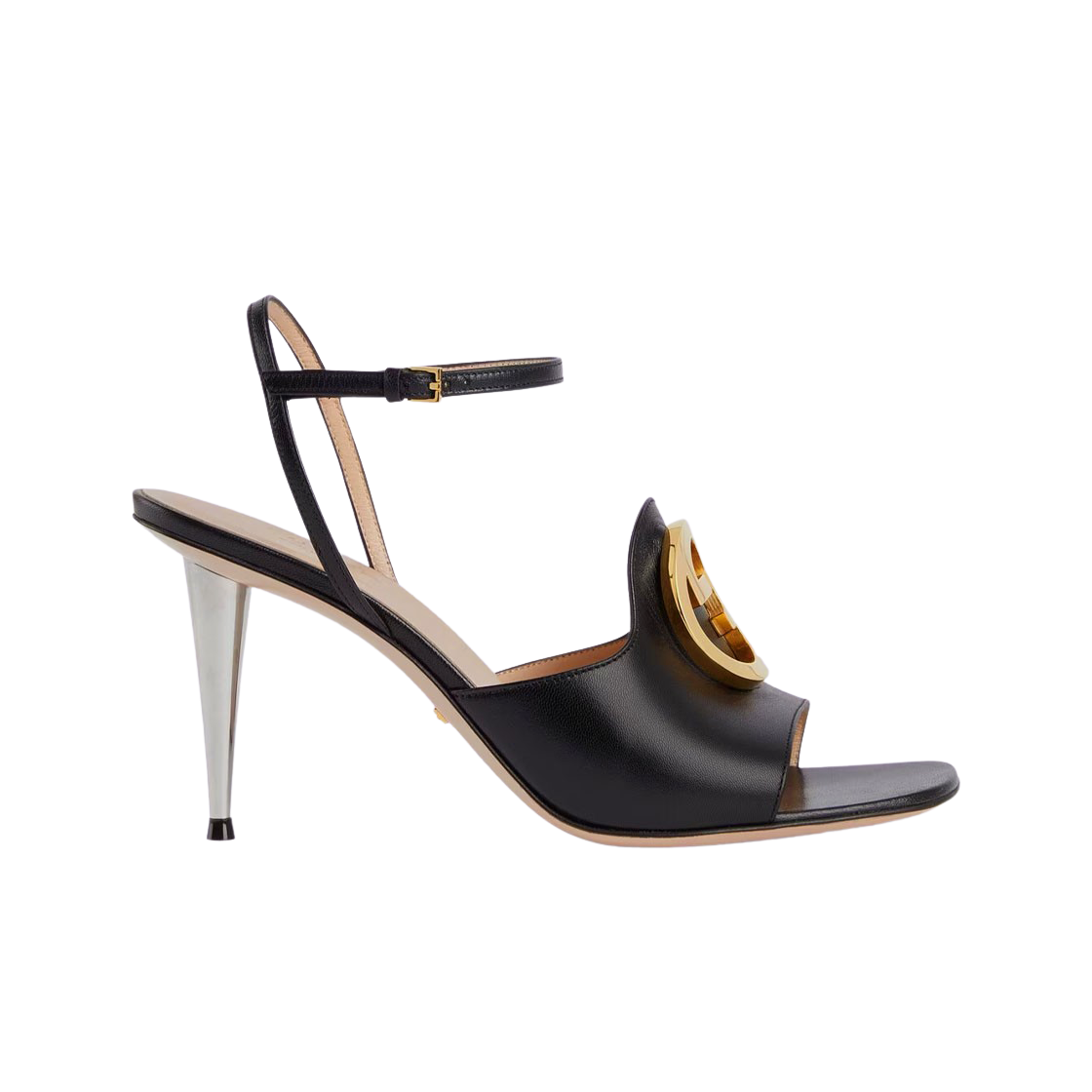 723396-C9D00-1000 (W) Gucci Blondie Heeled Sandal Black